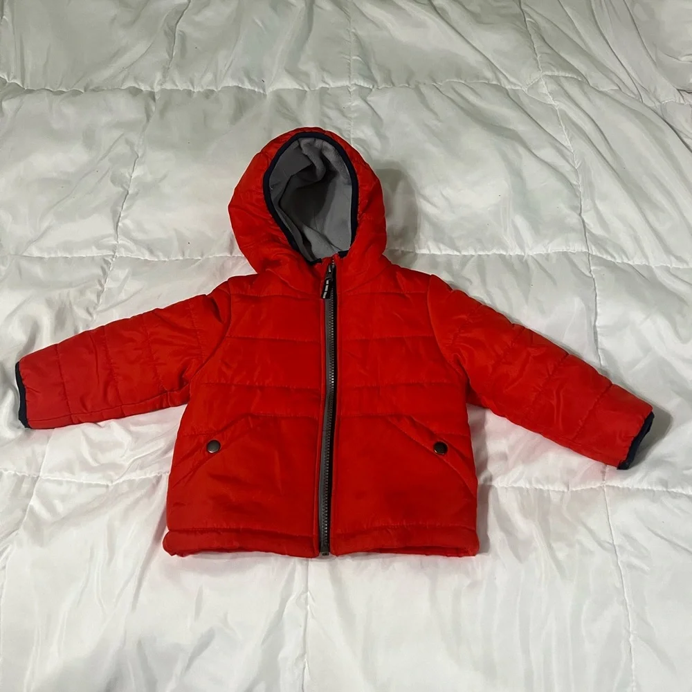 OshKosh B'gosh Red Kids' Hooded Puffer Jacket